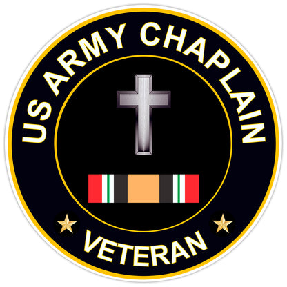 US Army Chaplain Veteran Bumper Sticker Military Vinyl Soldier Decal 5"