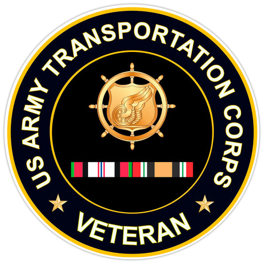 US Army Transportation Corps Veteran Bumper Sticker Military Vinyl Decal 5"