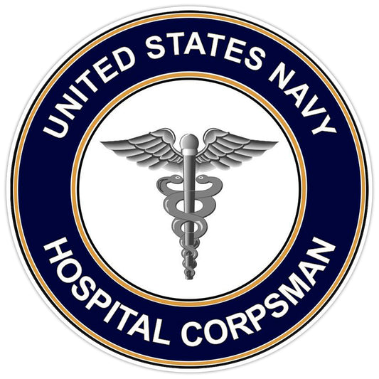 U.S. Navy Hospital Corpsman Bumper Sticker Military Vinyl Soldier Decal 5"