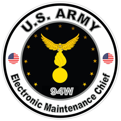 US Army Electronic Maintenance Chief Bumper Sticker Military Soldier Decal 5"