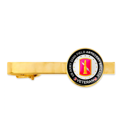 Us Army 224th Field Artillery Brigade Military Veteran Tie Clip Tie Bar Gift