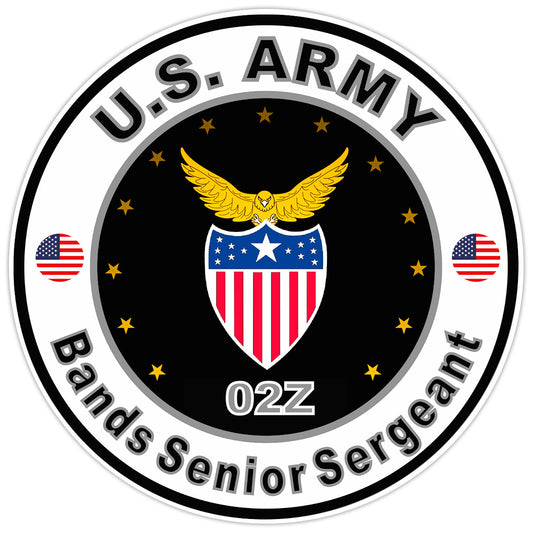 US Army Bands Senior Sergeant Bumper Sticker Military Soldier Decal 5"