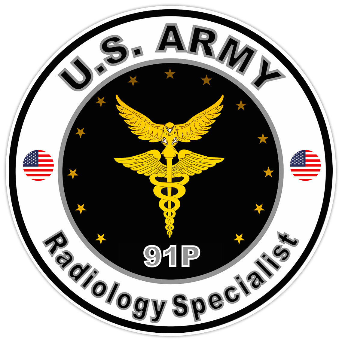United States Army Radiology Specialist Bumper Sticker Military Decal 5"
