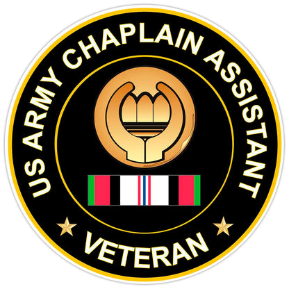 US Army Chaplain Assistant Veteran Bumper Sticker Military Vinyl Decal 5"