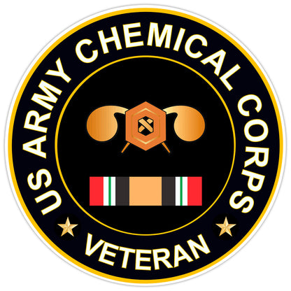 US Army Chemical Corps Veteran Bumper Sticker Military Vinyl Soldier Decal 5"