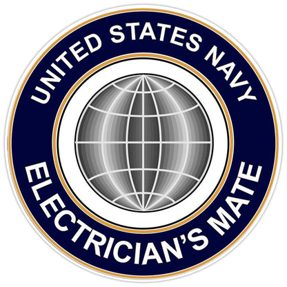 U.S. Navy Electrician Mate Bumper Sticker Military Vinyl Soldier Decal 5"