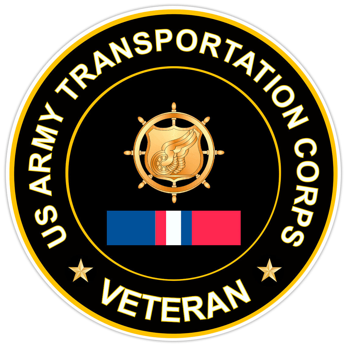 US Army Transportation Corps Veteran Bumper Sticker Military Vinyl  Decal 5"