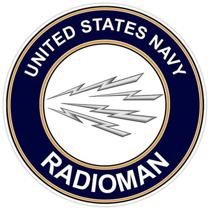 U.S. Navy Radioman Bumper Sticker Military Vinyl Soldier Decal 5"