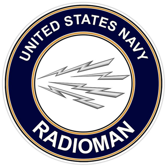 U.S. Navy Radioman Bumper Sticker Military Vinyl Soldier Decal 5"