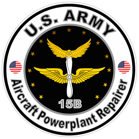 US Army Aircraft Powerplant Repairer Bumper Sticker Military Soldier Decal 5"