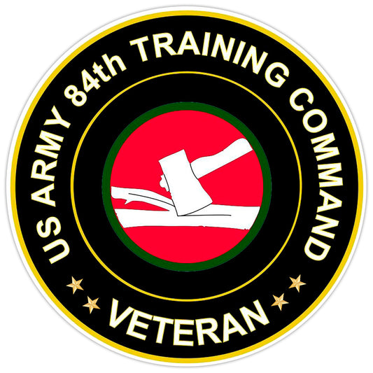 US Army 84th Training Command Veteran Bumper Sticker Military Vinyl Decal 5"