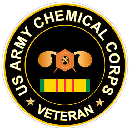 US Army Chemical Corps Veteran Bumper Sticker Military Vinyl Soldier Decal 5"