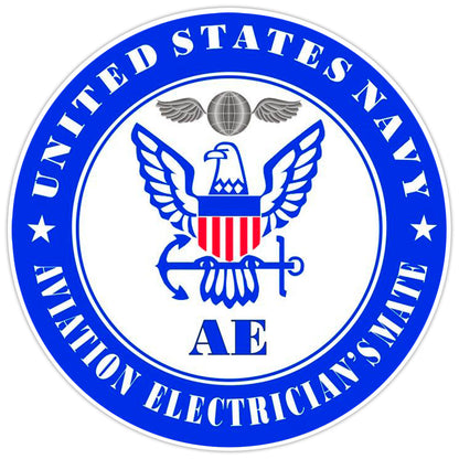 U.S. Navy Aviation Electrician's Mate Bumper Sticker Military Vinyl Decal 5"