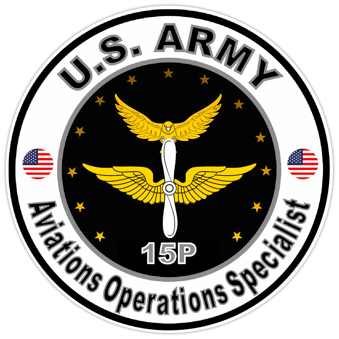 US Army Aviations Operations Specialist Bumper Sticker Military Decal 5"