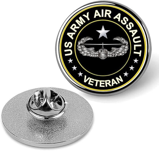 US Army Air Assault Veteran Lapel Pin Veteran Tie Suit Shirt Pinback-Silver