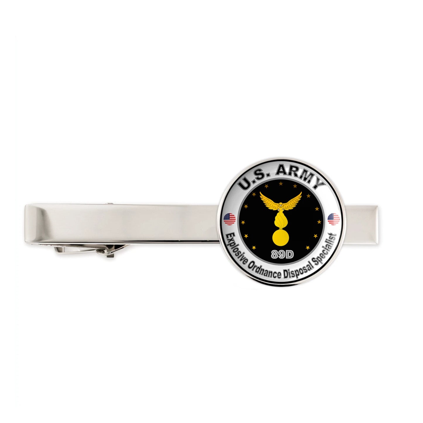 US Army Explosive Ordnance Disposal Specialist 89D Military Veteran Tie Clip Gif