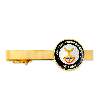 Us Army 35th Engineer Brigade Military Veteran Tie Clip Tie Bar Gift