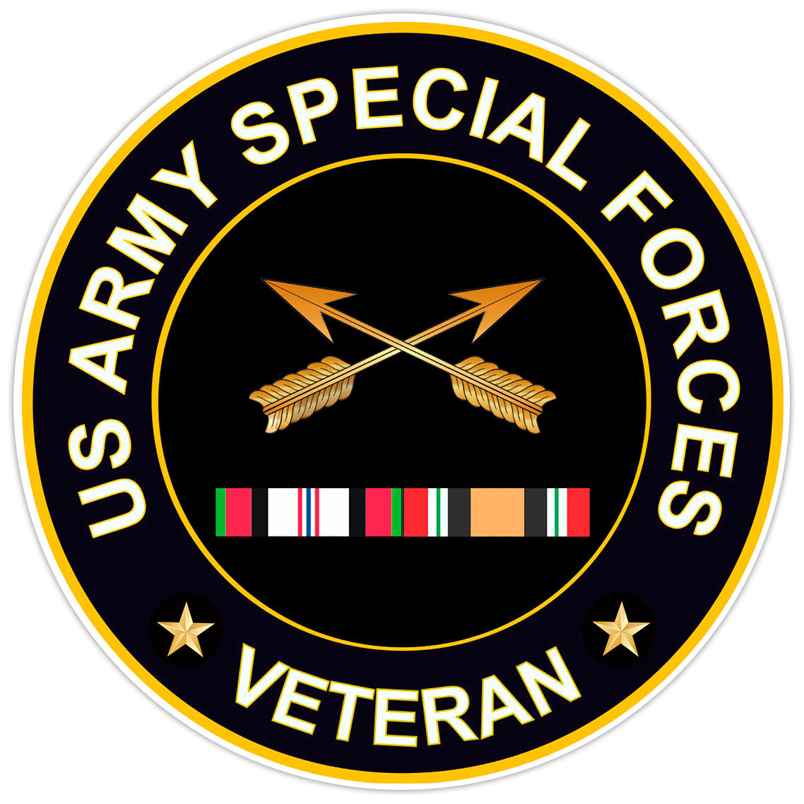 US Army Special Forces Veteran Bumper Sticker Military Vinyl Soldier Decal 5"