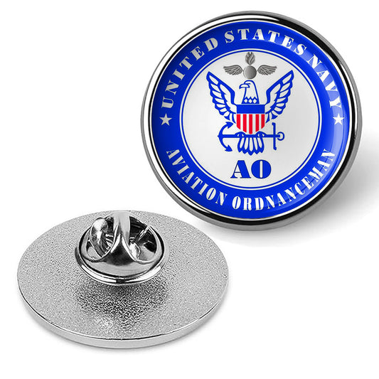 U.S. Navy Aviation Ordnanceman Tie Tac, Hat Pin, Badge, Lapel Pin - Silver
