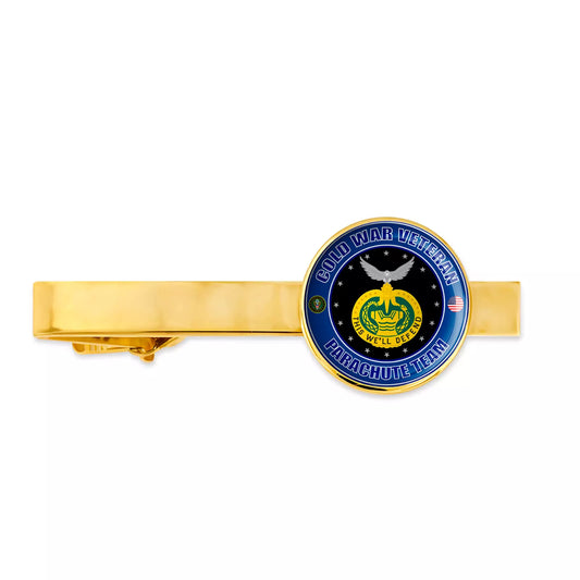 Us Army Cold War Veteran Parachute Team Military Tie Clip Tie Bar Gift