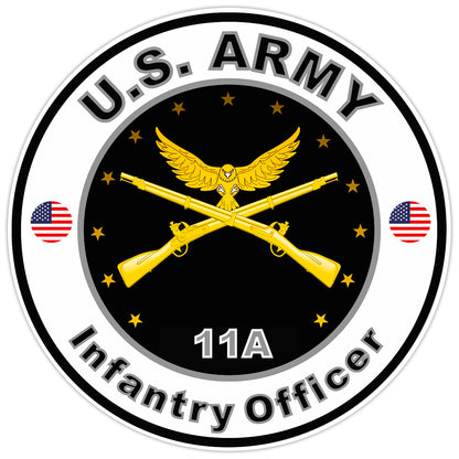 United States Army Infantry Officer Bumper Sticker Military Soldier Decal 5"