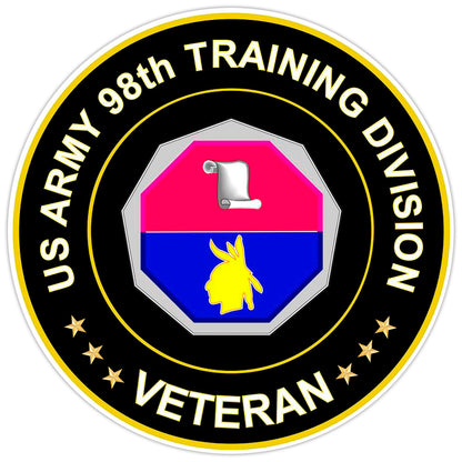 US Army 98th Training Division Veteran Bumper Sticker Military Vinyl Decal 5"