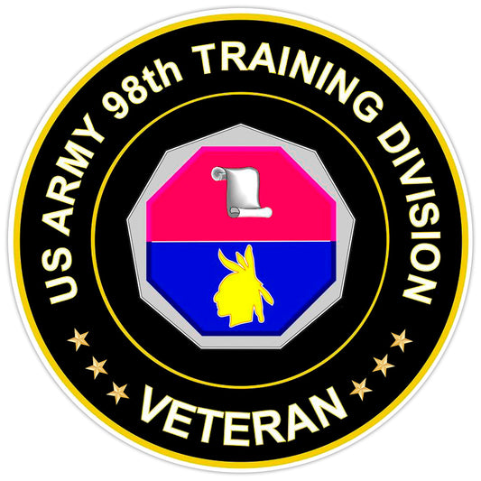 US Army 98th Training Division Veteran Bumper Sticker Military Vinyl Decal 5"