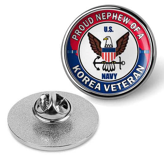 U.S. Air Force Proud Nephew of a Korea Veteran Tie Tac, Lapel Pin - Silver