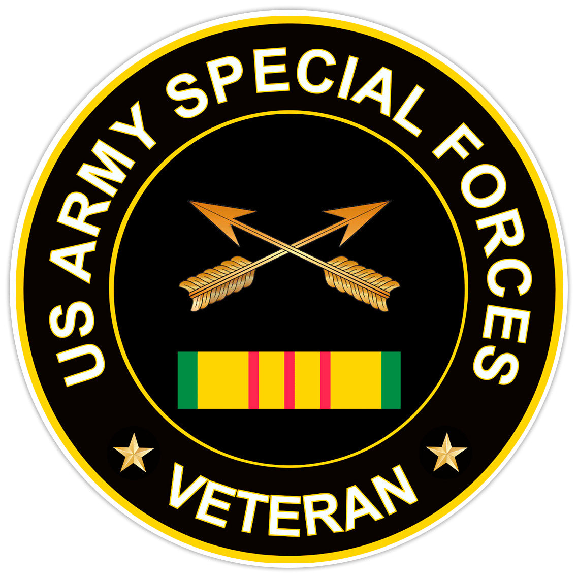 US Army Special Forces Veteran Bumper Sticker Military Vinyl Soldier Decal 5"