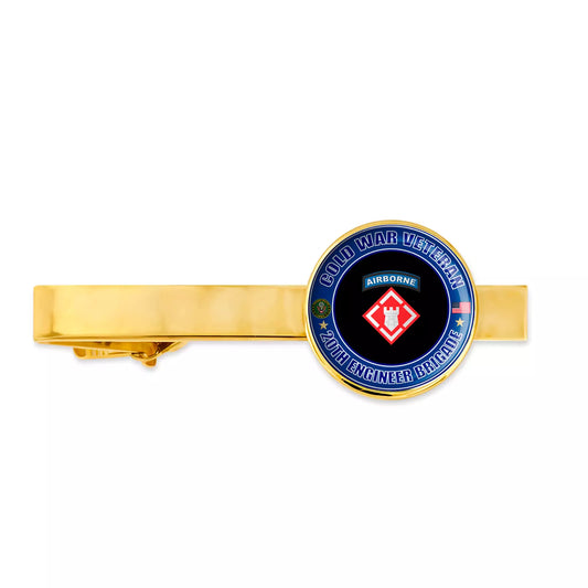 Us Army Cold War Veteran 20th Engineer Brigade Veteran Tie Clip Tie Bar Gift
