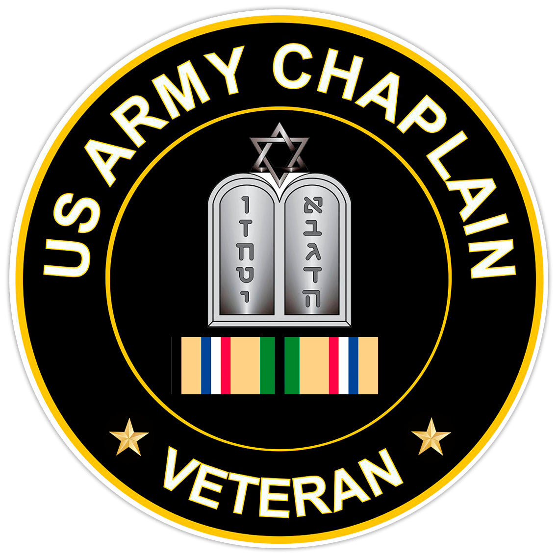 US Army Chaplain Veteran Bumper Sticker Military Vinyl Soldier Decal 5"