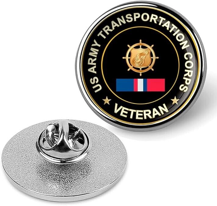 US Army Transportation Corps Veteran Tie Suit Shirt Lapel Pin - Silver