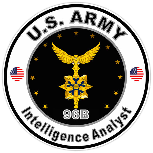 US Army Intelligence Analyst Bumper Sticker Military Vinyl Soldier Decal 5"