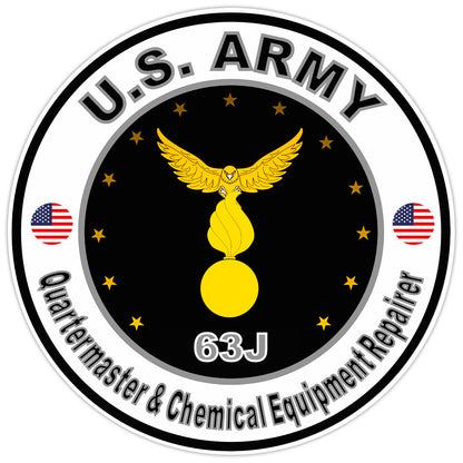 US Army Quartermaster & Chemical Equipment Repairer Bumper Sticker Decal 5"
