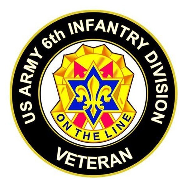 US Army 6th Infantry Division Veteran Army Bumper Sticker Vinyl Soldier Decal 5"