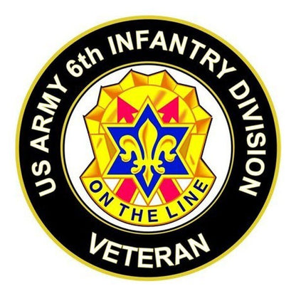 US Army 6th Infantry Division Veteran Army Bumper Sticker Vinyl Soldier Decal 5"
