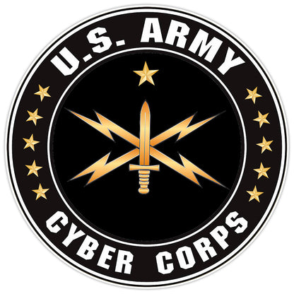 U.S. Army Cyber Corps Veteran Bumper Sticker Vinyl Soldier Decal 5"