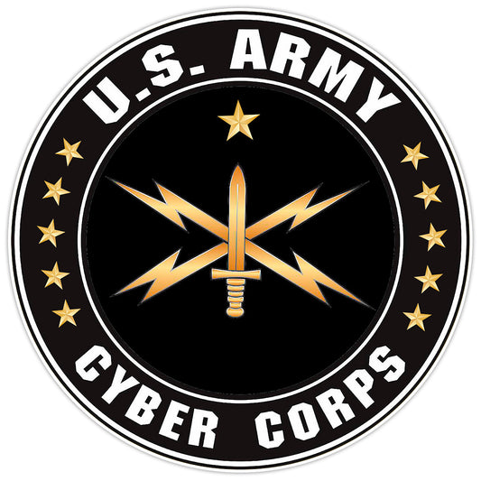 U.S. Army Cyber Corps Veteran Bumper Sticker Vinyl Soldier Decal 5"