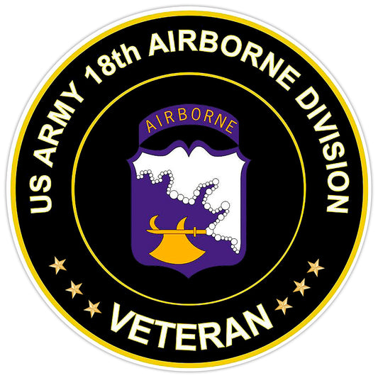 US Army 18th Airborne Division Veteran Bumper Sticker Military Vinyl Decal 5"