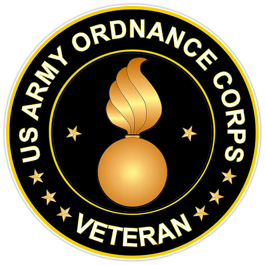 US Army Ordnance Corps Veteran Bumper Sticker Vinyl Soldier Decal 5"