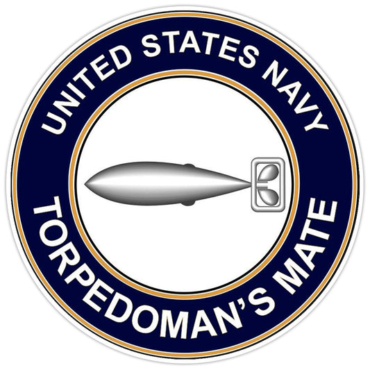 U.S. Navy Torpedoman's Mate Bumper Sticker Military Vinyl Soldier Decal 5"