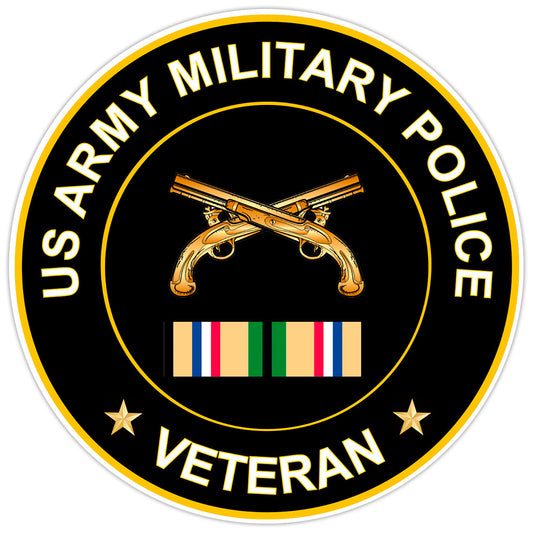 US Army Military Police Veteran Bumper Sticker Military Vinyl Soldier Decal 5"