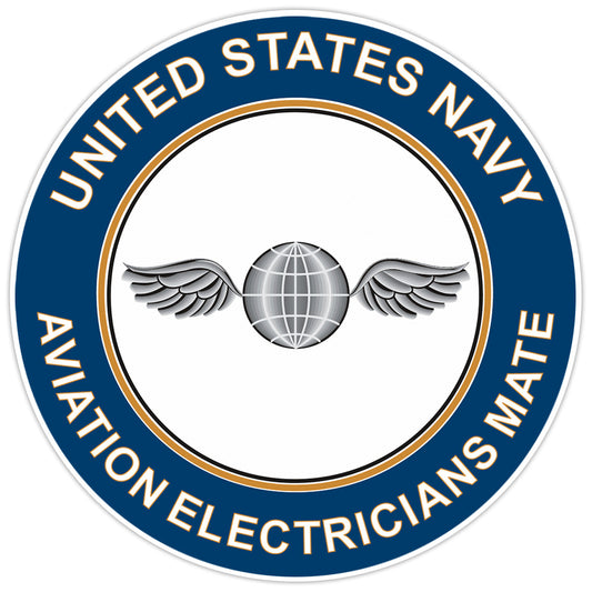 U.S. Navy Aviation Electrician's Mate AE Bumper Sticker Military Vinyl Decal 5"