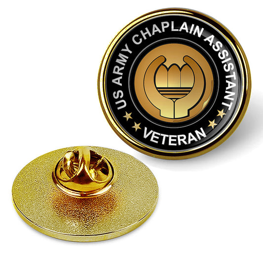 US Army Chaplain Assistant Tie Suit Shirt Lapel Pin Hats Backpack Jackets-Gold