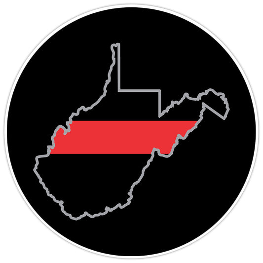 First Responder Thin Red Line West Virginia Firefighter Bumper Sticker Decal 5"