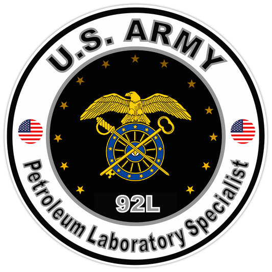 US Army Petroleum Laboratory Specialist Bumper Sticker Military Decal 5"