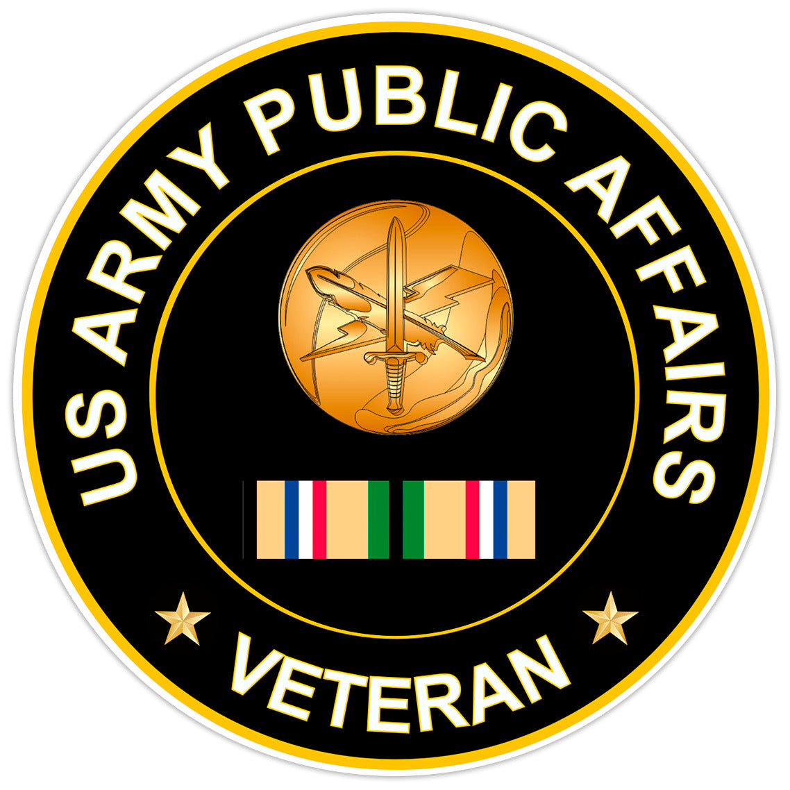 US Army Public Affairs Veteran Bumper Sticker Military Vinyl Soldier Decal 5"