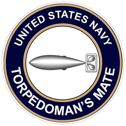 U.S. Navy Torpedoman's Mate Bumper Sticker Military Vinyl Soldier Decal 5"