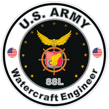 United States Army Watercraft Engineer Bumper Sticker Military Soldier Decal 5"