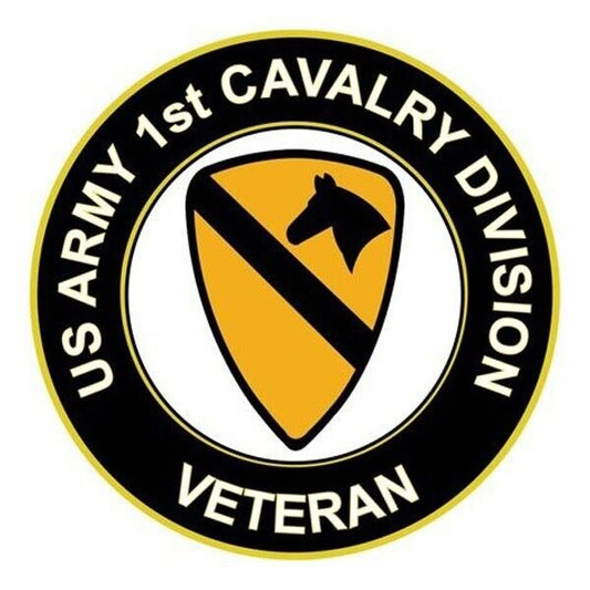 US Army 1st Cavalry Division Veteran Army Bumper Sticker Military Vinyl Decal 5"